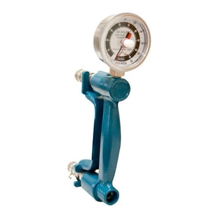 Fabrication Enterprises Baseline Standard Hydraulic Hand Dynamometer, Exercise/Feedback Model, 200 lb. Capacity, Blue 12-0271